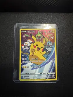 PokÃ©mon TCG Pikachu SWSH Black Star Promo SWSH020 Holo CARD - Image 1