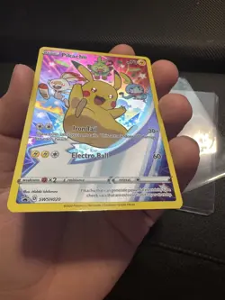 PokÃ©mon TCG Pikachu SWSH Black Star Promo SWSH020 Holo CARD - Image 6