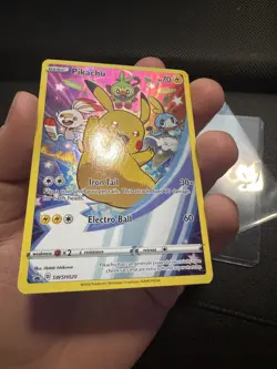 PokÃ©mon TCG Pikachu SWSH Black Star Promo SWSH020 Holo CARD - Image 7