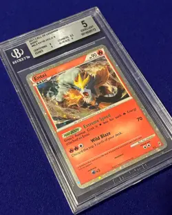 Beckett 5 Entei Holo #SL3 Call of Legends 2011 Pokemon (Shiny) - Image 2