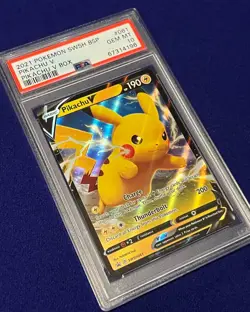 PSA 10 Pikachu V #SWSH061 Pikachu V Box Black Star Promo 2021 Pokemon GEM MINT - Image 2