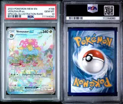PSA 10 GEM MINT Venusaur ex 198/165 Sv: Scarlet & Violet 151 SIR Pokemon - Image 2