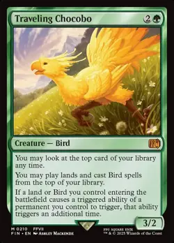 1x - Traveling Chocobo - #210 - Final Fantasy FIN - NM MTG - Image 1