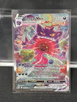 POKEMON TCG Gengar VMAX Fusion Strike Secret Rare Full Alt Art Collector Card - Image 1