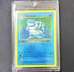 Pokemon Blastoise Holo Rare Trading Card Game Base Set - Image 1