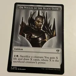 MTG Emblem - Ob Nixilis of the Black Oath (0052) // Soldier (0009) Double-Sided  - Image 1
