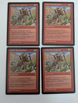 4 Goblin Bombardment Tempest MTG NM Free shipping with tracking - Image 1