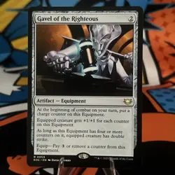 GAVEL OF THE RIGHTEOUS #55 mtg NM-M Commander: Edge of Eternities 1 Rare - Image 1