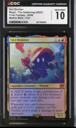 2025 MTG: Vivi Ornitier Final Fantasy Mythic Rare FOIL #248 CGC 10 - Image 1