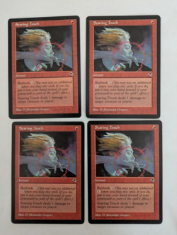 4 Searing Touch Tempest MTG NM Free shipping with tracking - Image 1