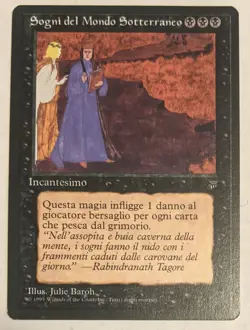 MTG *ITALIAN* Magic Card Very Light Play UNDERWORLD DREAMS from Legends - Image 1