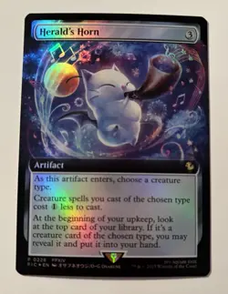 MTG Magic the Gathering Final Fantasy Herald's Horn Foil Promo - Image 1