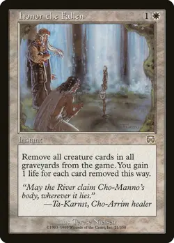 MTG x1 HONOR THE FALLEN 1x EX-NM Mercadian Masques MMQ #21 (Free Shipping) Magic - Image 1