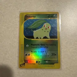 Pokemon Chikorita 99/165 Expedition Base Set Reverse Holo Near Mint - Image 1