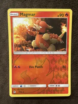 Magmar 10/68 Hidden Fates Reverse Holo NM Pokemon - Image 1