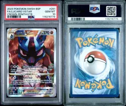 PSA 10 GEM MINT 2023 POKEMON SWSH BLACK STAR PROMO #291 FA/LUCARIO VSTAR CROWN Z - Image 3