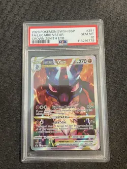 PSA 10 GEM MINT 2023 POKEMON SWSH BLACK STAR PROMO #291 FA/LUCARIO VSTAR CROWN Z - Image 4
