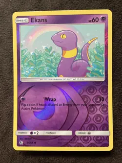 Ekans 25/68 Hidden Fates Reverse Holo NM Pokemon - Image 1