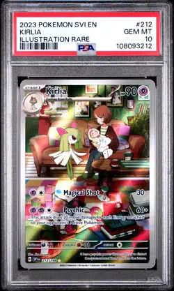 2023 POKEMON SVI EN-SCARLET & VIOLET ILLUSTRATION RARE #212 KIRLIA PSA 10 - Image 1