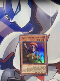 Yugioh - Bravo, Fighter Fur Hire (Super Rare) - DASA-EN019 - Image 1