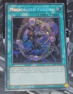 Yugioh! Magicalized Fusion RA01-EN058 Secret Rare 1st Edition NM - Image 1