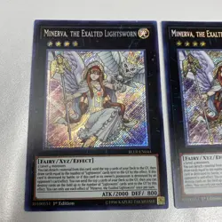 Yugioh - Minerva, the Exalted Lightsworn BLLR-EN044 1st Edition SECRET NM X2 - Image 2