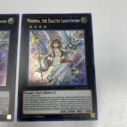 Yugioh - Minerva, the Exalted Lightsworn BLLR-EN044 1st Edition SECRET NM X2 - Image 3