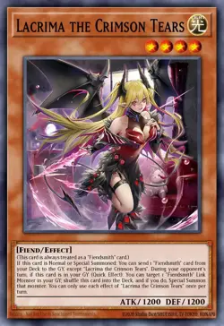 Yugioh! Lacrima the Crimson Tears Mega-Pack MP25-EN100 Prismatic Secret Rare - Image 1