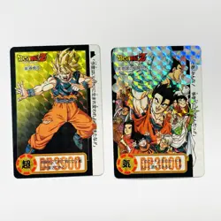 1991 Dragon Ball Carddass Hondan Card No. 322 323 sets Both Sides Prism Son Goku - Image 2