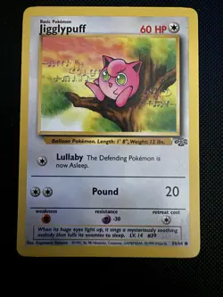 Jigglypuff 54/64 - Jungle Set - VINTAGE WOTC Pokemon CARD - UNLIMITED - NM - Image 1