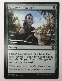 MTG Magic The Gathering Card Attune with Aether Sorcery Green Kaladesh 2016 - Image 1