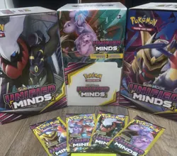 Pokemon Unified Minds 3 Card Pack Art Set (4x Packs) - Image 2