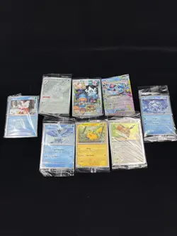 2025 Pokemon Holiday Calendar Promo Card Lot: All 8 Stamped Promos Sealed Packs - Image 1