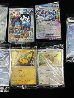 2025 Pokemon Holiday Calendar Promo Card Lot: All 8 Stamped Promos Sealed Packs - Image 3