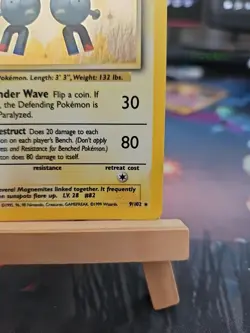 Pokemon TCG Magneton Base Set Holo Unlimited Rare Card 9/102 LP - Image 4
