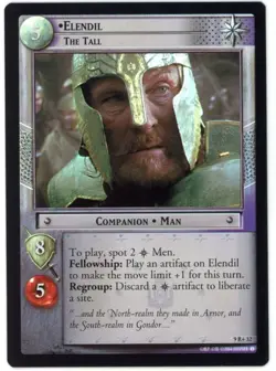 Elendil The Tall LP Lord Of The Rings CCG Reflections Foil Card 9R+32 - Image 1