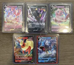 Pokemon TCG ~ Sword & Shield V Card Lot of 5 incl Mew, Umbreon, Sylveon - Image 1