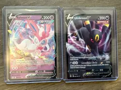 Pokemon TCG ~ Sword & Shield V Card Lot of 5 incl Mew, Umbreon, Sylveon - Image 2
