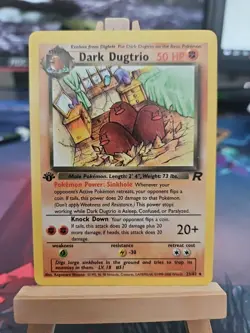 Pokemon Dark Dugtrio Card 23/82 1st Edition Non Holo Near MINT! VERY CLEAN - Image 1