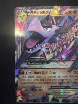 Pokemon TCG Card Mega Aerodactyl Jumbo EX XY98 Black Stars Promo - Image 4