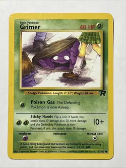 GRIMER - Team Rocket Set - 57/82 - Common - Pokemon Card - Unlimited - Image 1