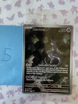 Pokemon TCG Mewtwo 052 Scarlet & Violet 151 Black Star Promo Card SEALED - Image 1