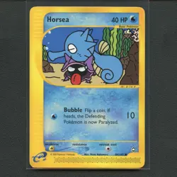 Pokemon TCG Horsea 084/147 WotC Aquapolis Regular Common Card EN-LP 2002 - Image 1