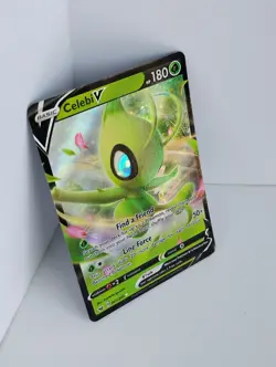 2020 Pokemon Black Star Promo V Powers TINS CELEBI V 001/202 Holo Eye Card - Image 4