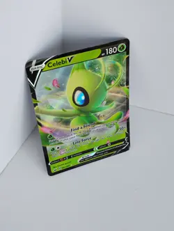 2020 Pokemon Black Star Promo V Powers TINS CELEBI V 001/202 Holo Eye Card - Image 5