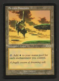 MTG Urza's Saga SERRA'S SANCTUM Vintage CCG Very Light Play - Image 1