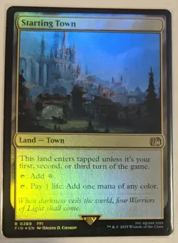 MTG English FOIL Magic Card Near Mint STARTING TOWN from Final Fantasy - Image 1