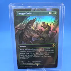 Savage Order - Foil Borderless - Jurassic World Collection REX (MTG) - Image 1