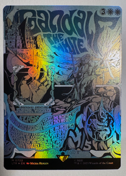 MTG Gandalf The White Borderless Poster Foil 0732 Lord of the Rings MTG Holiday - Image 1