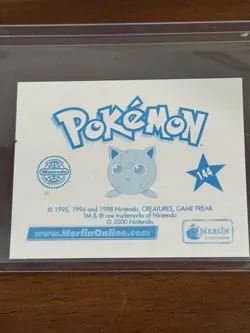 2000 Merlin Pokemon Sticker Squirtle Prizm - Image 2